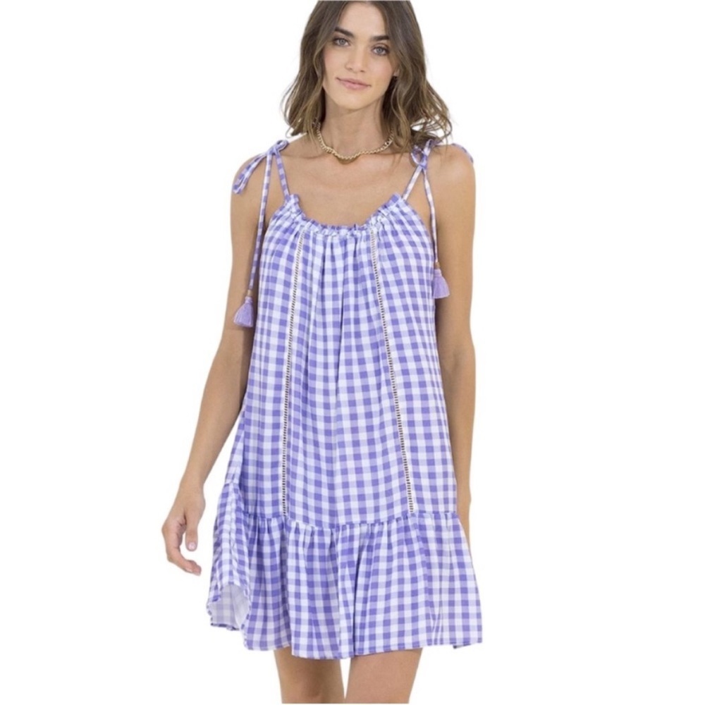 Maaji Swimwear Gingham Coverup Dress Adjustable Straps